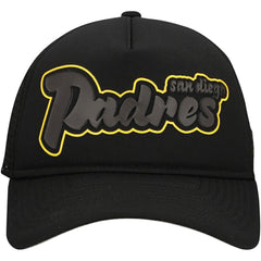 San Diego Padres Retro Bold A-Frame Trucker 9FORTY Adjustable Hat - Black | New Era
