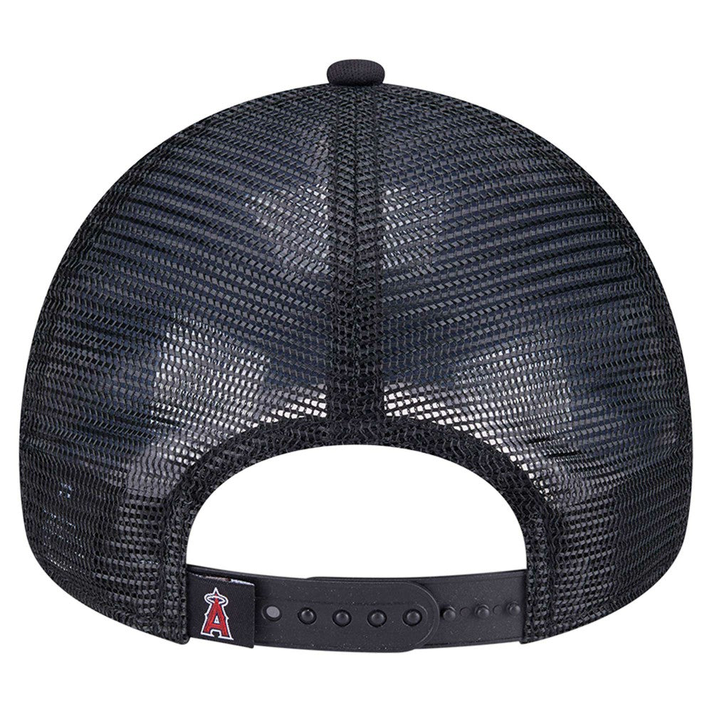 Los Angeles Angels Retro Bold A-Frame Trucker 9FORTY Adjustable Hat - Black | New Era