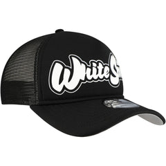 Chicago White Sox Retro Bold A-Frame Trucker 9FORTY Adjustable Hat - Black | New Era