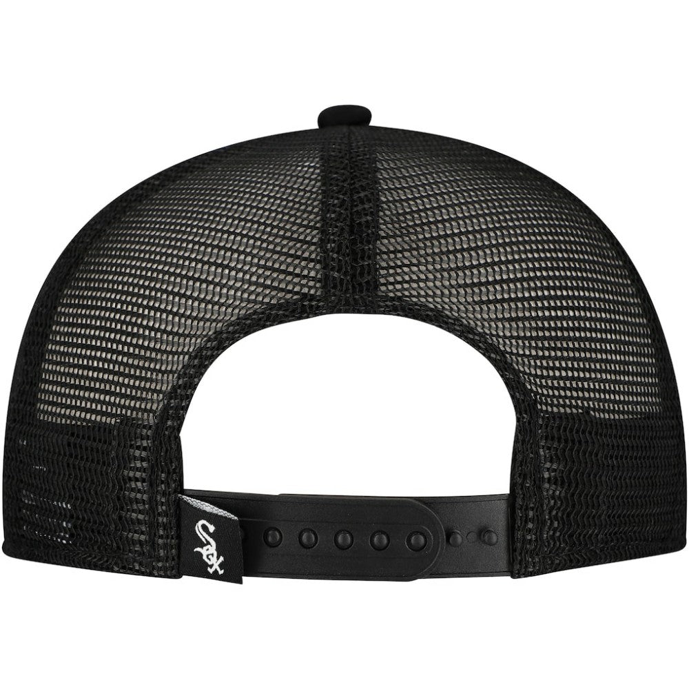 Chicago White Sox Retro Bold A-Frame Trucker 9FORTY Adjustable Hat - Black | New Era