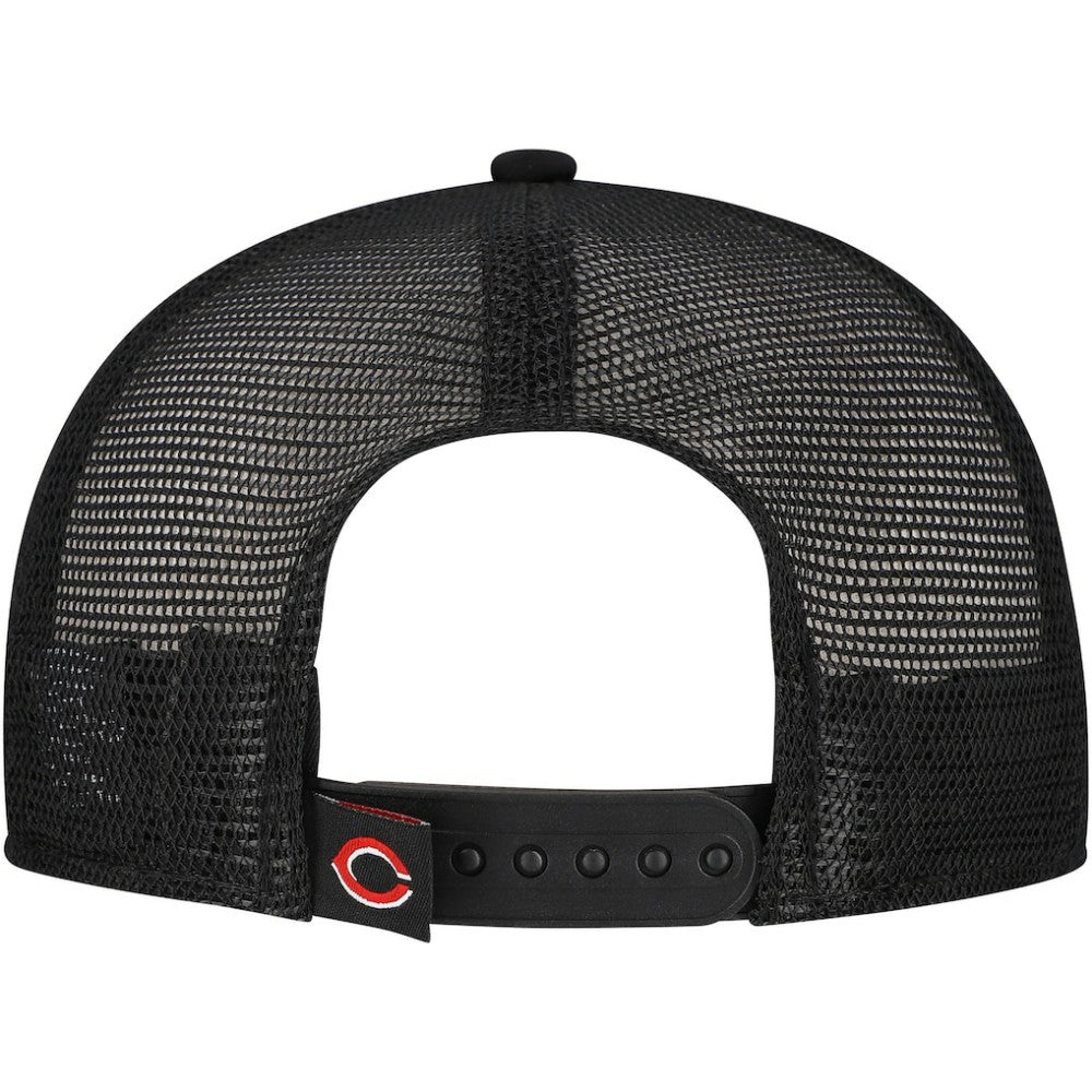 Cincinnati Reds Retro Bold A-Frame Trucker 9FORTY Adjustable Hat - Black | New Era