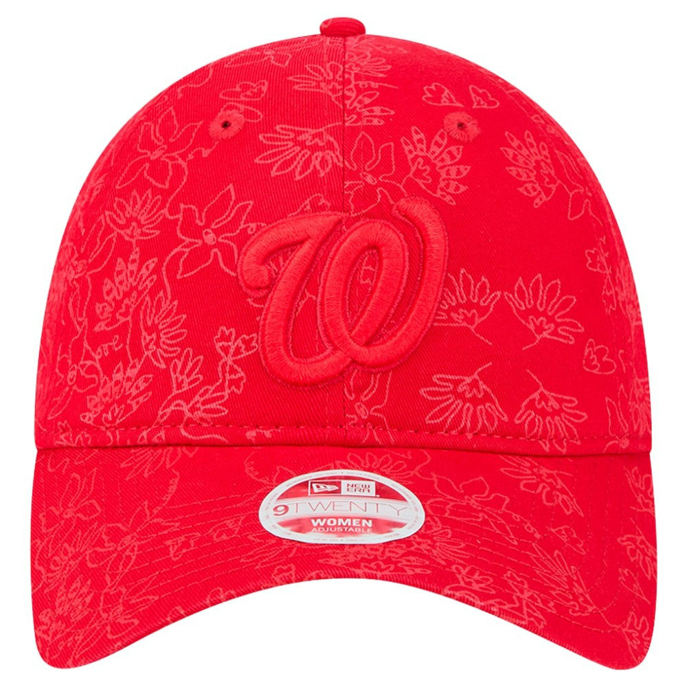 Washington Nationals Women's Tonal Floral 9TWENTY Adjustable Hat - Red | New Era