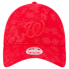 Washington Nationals Women's Tonal Floral 9TWENTY Adjustable Hat - Red | New Era
