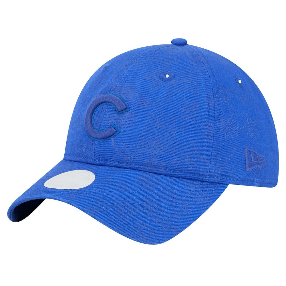 Chicago Cubs Women's Tonal Floral 9TWENTY Adjustable Hat - Royal | New Era