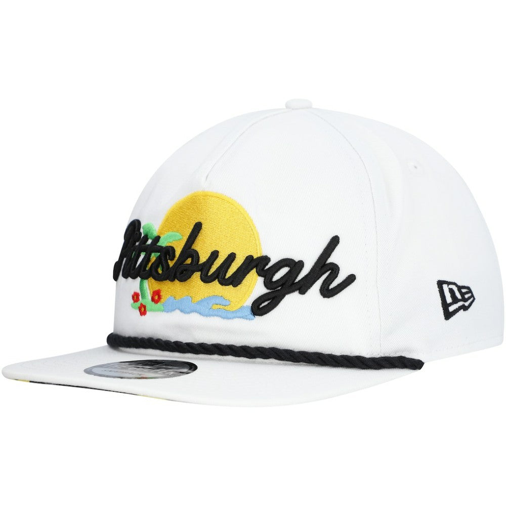 Pittsburgh Pirates Paradise Golfer Adjustable Hat - White | New Era