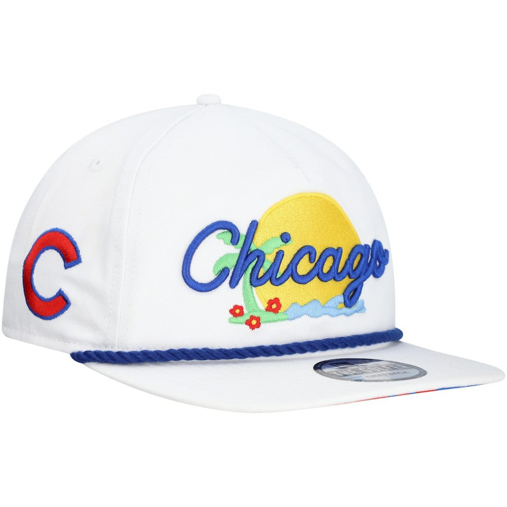 Chicago Cubs Paradise Golfer Adjustable Hat - White | New Era