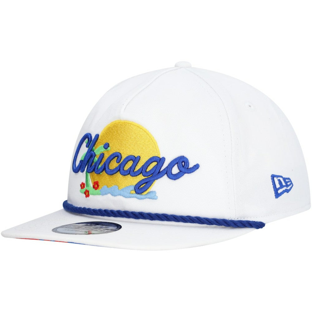 Chicago Cubs Paradise Golfer Adjustable Hat - White | New Era