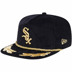 Chicago White Sox Corduroy Filigree Golfer Adjustable Hat - Black | New Era