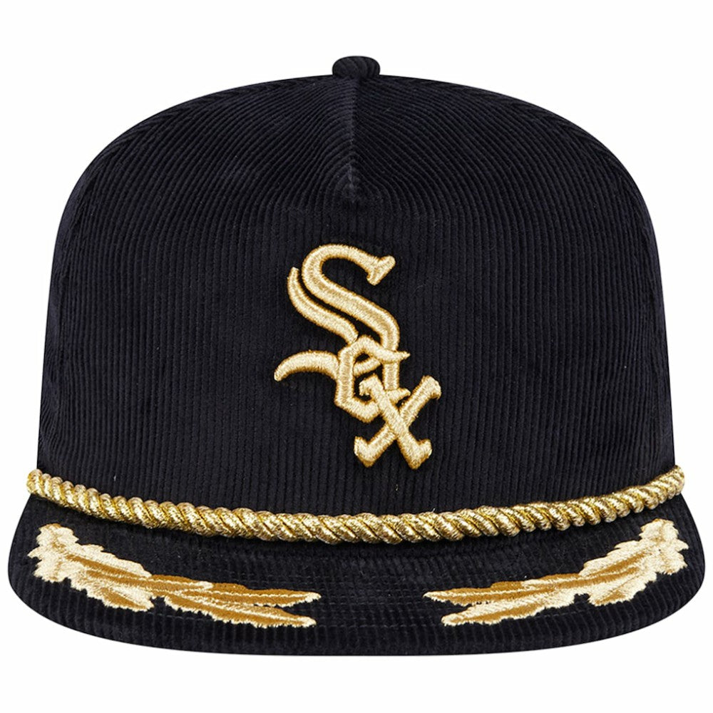 Chicago White Sox Corduroy Filigree Golfer Adjustable Hat - Black | New Era