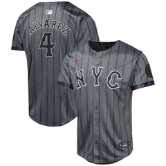 Francisco Alvarez New York Mets Youth 2024 City Connect Limited Player Jersey - Graphite | Nike