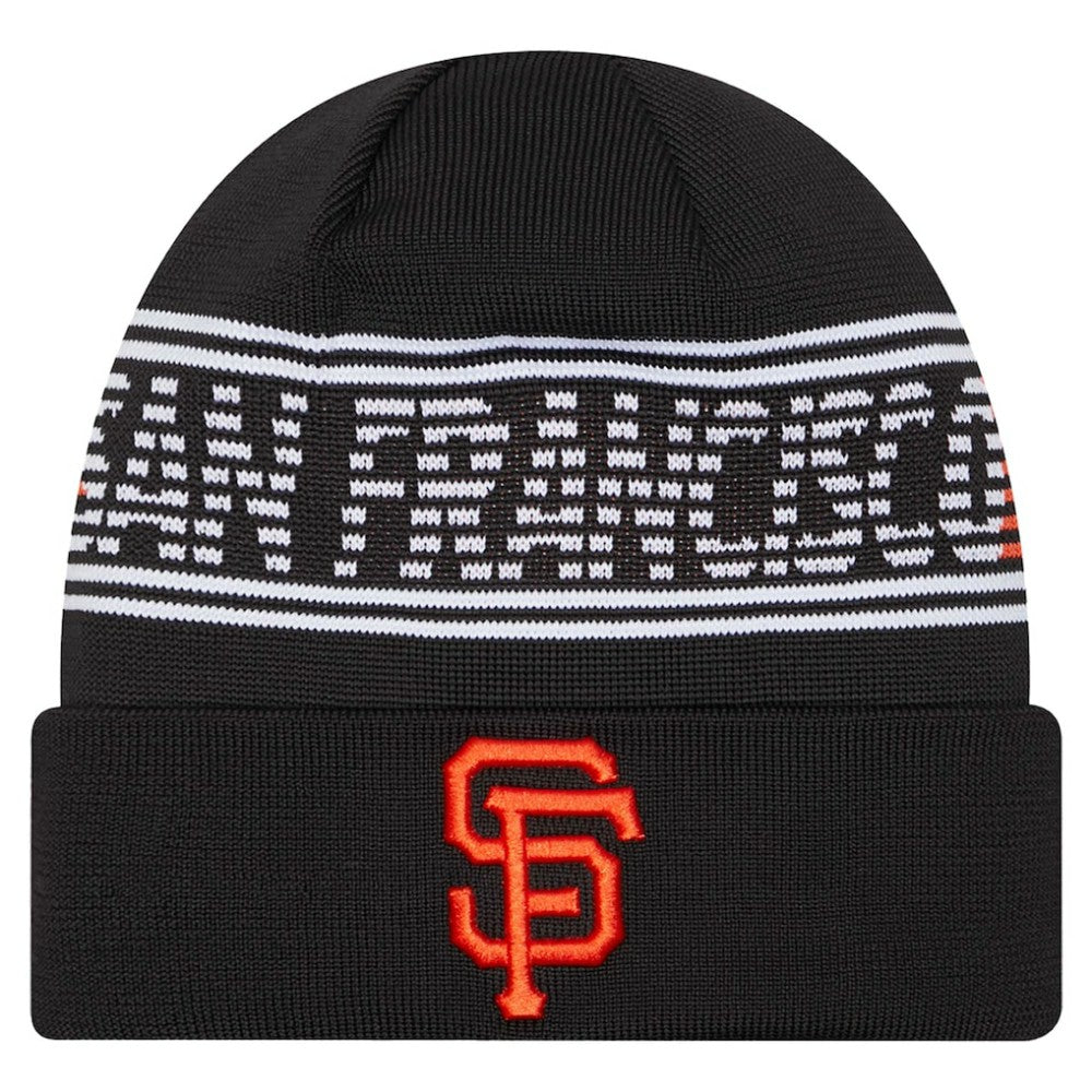 San Francisco Giants Authentic Collection Cuffed Knit Hat - Black | New Era