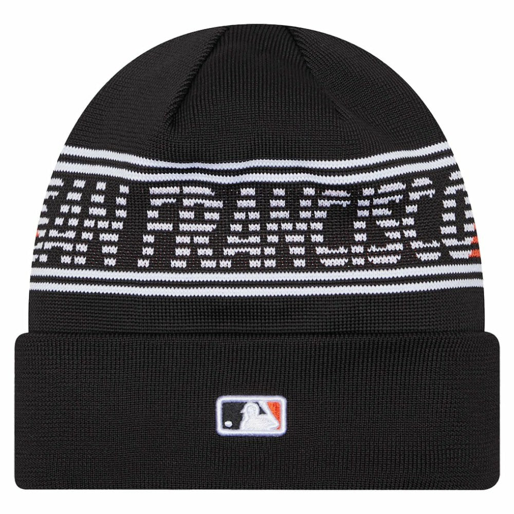 San Francisco Giants Authentic Collection Cuffed Knit Hat - Black | New Era