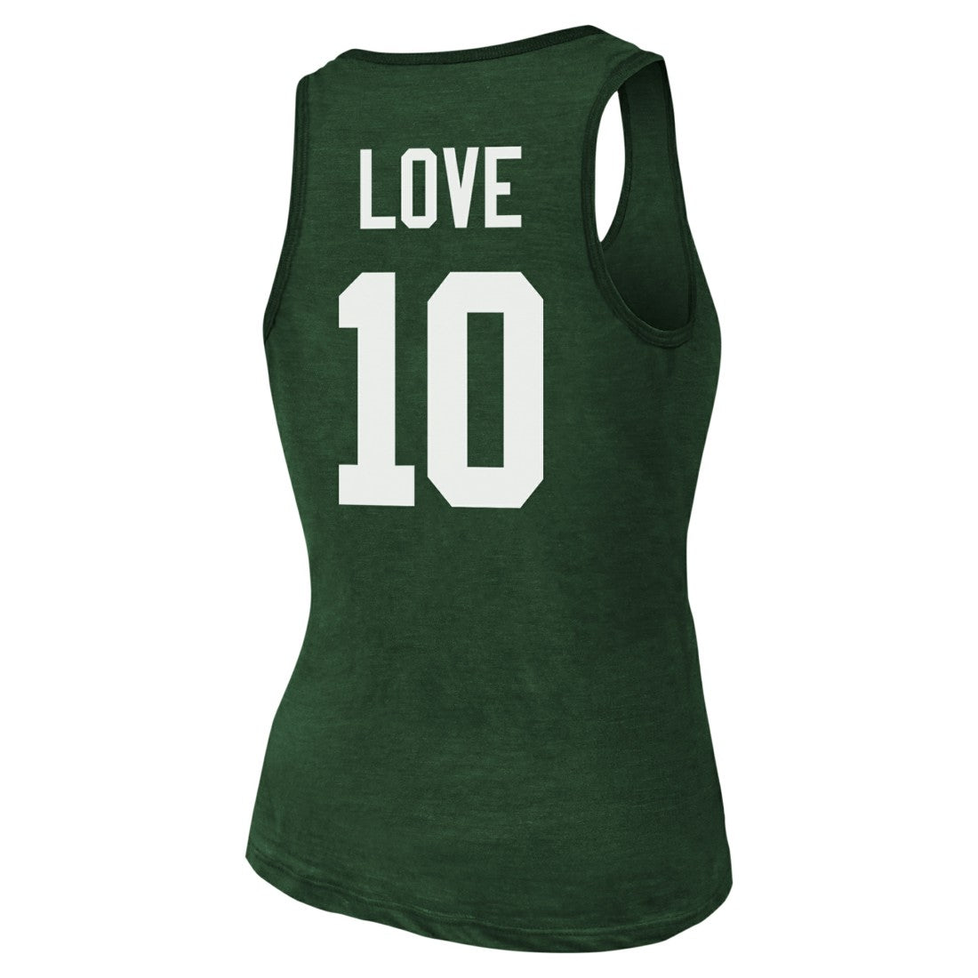 NFL Green Bay Packers Jordan Love  Majestic Threads Women's Name & Number Tri-Blend Tank Top