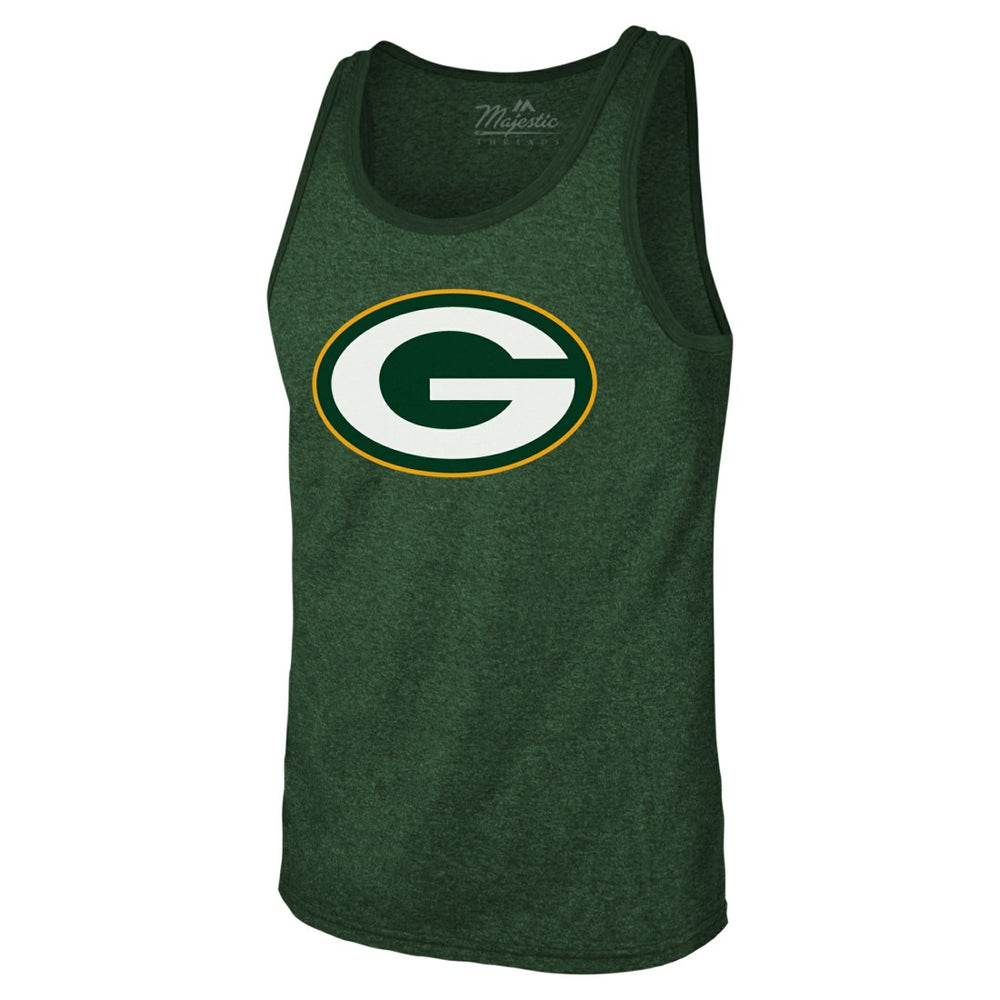 NFL Green Bay Packers Jordan Love  Majestic Threads Tri-Blend Player Name & Number Tank Top