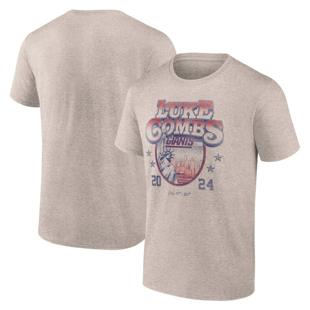 NFL New York Giants Luke Combs x  Growin' Up and Gettin' Old Tour T-Shirt