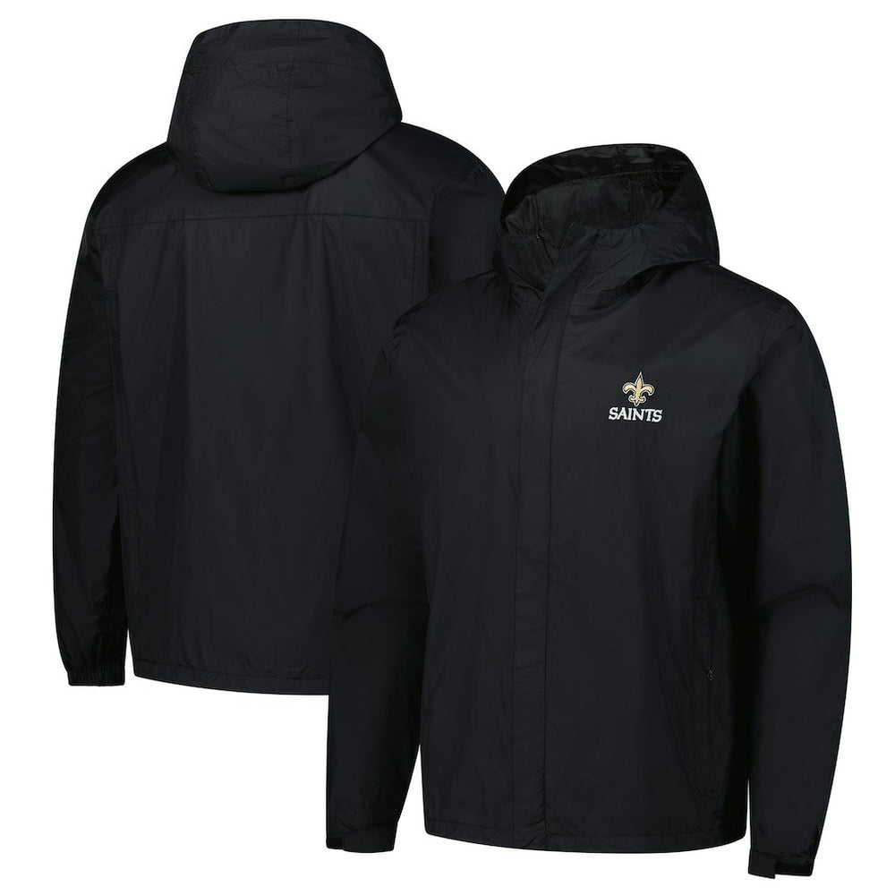NFL New Orleans Saints Dunbrooke Tropic Waterproof Packable Full-Zip Hoodie Jacket