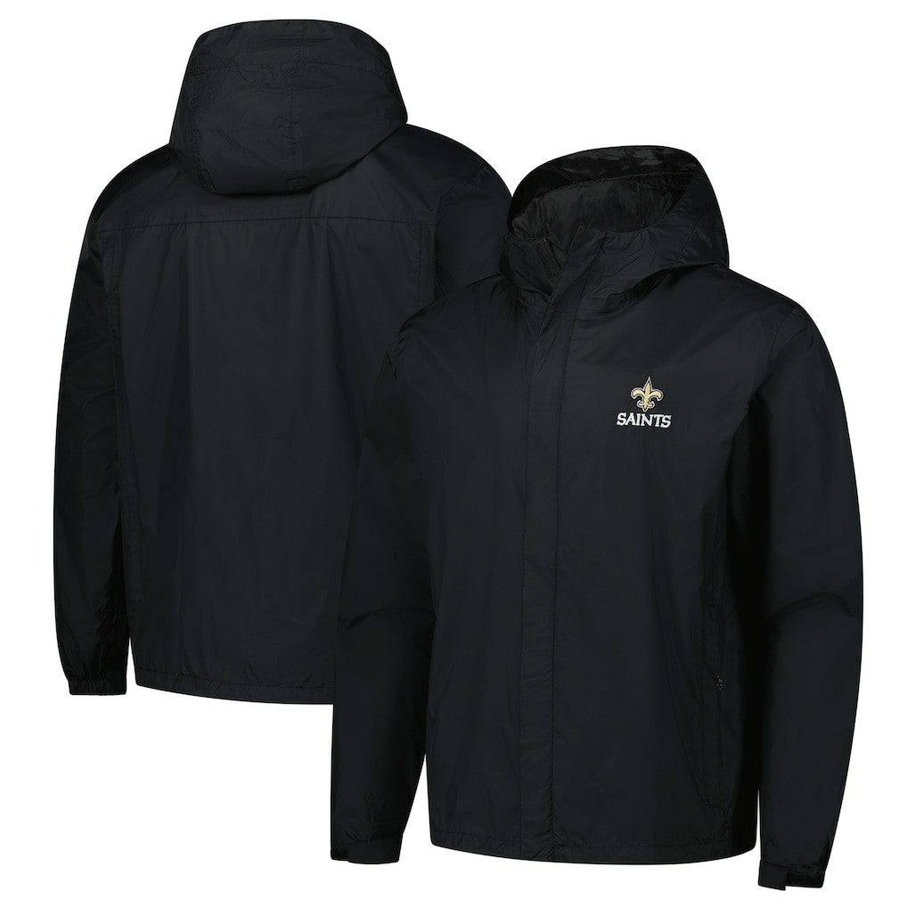NFL New Orleans Saints Dunbrooke Tropic Waterproof Packable Full-Zip Hoodie Jacket