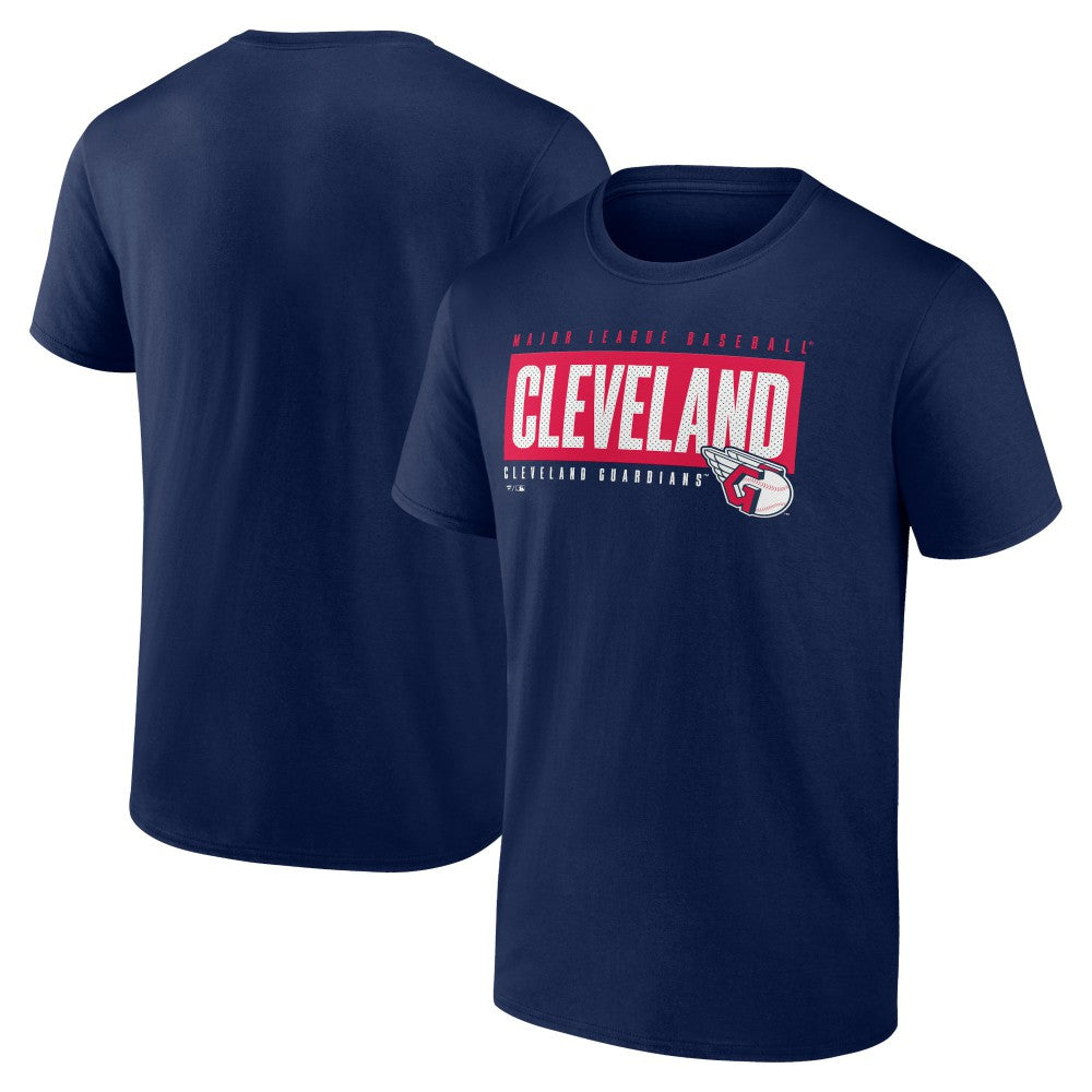 Cleveland Guardians Blocked Out T-Shirt - Navy