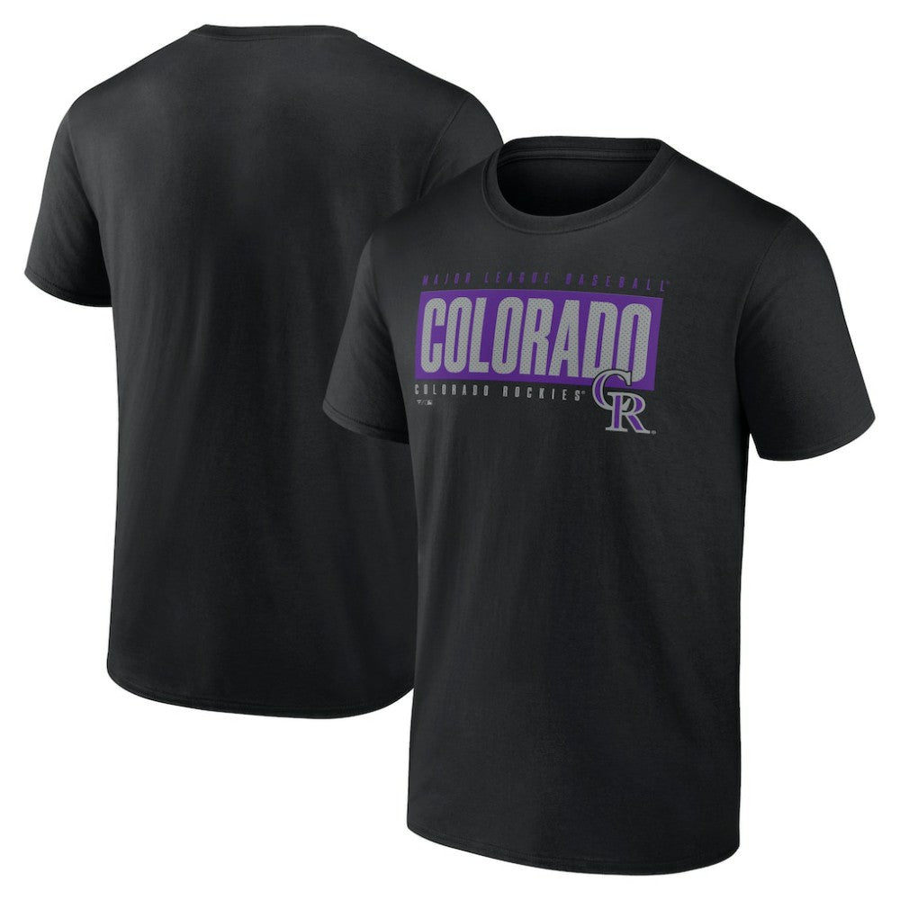 Colorado Rockies Blocked Out T-Shirt - Black