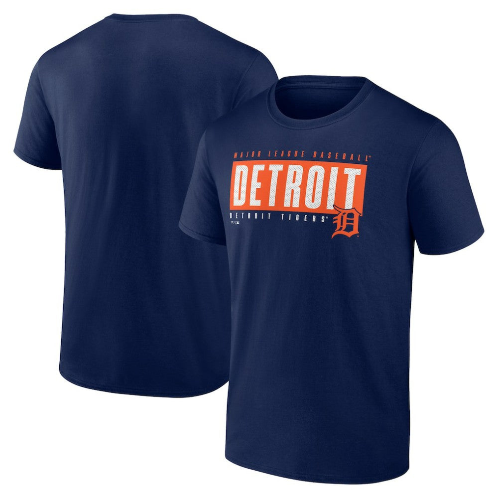 Detroit Tigers Blocked Out T-Shirt - Navy