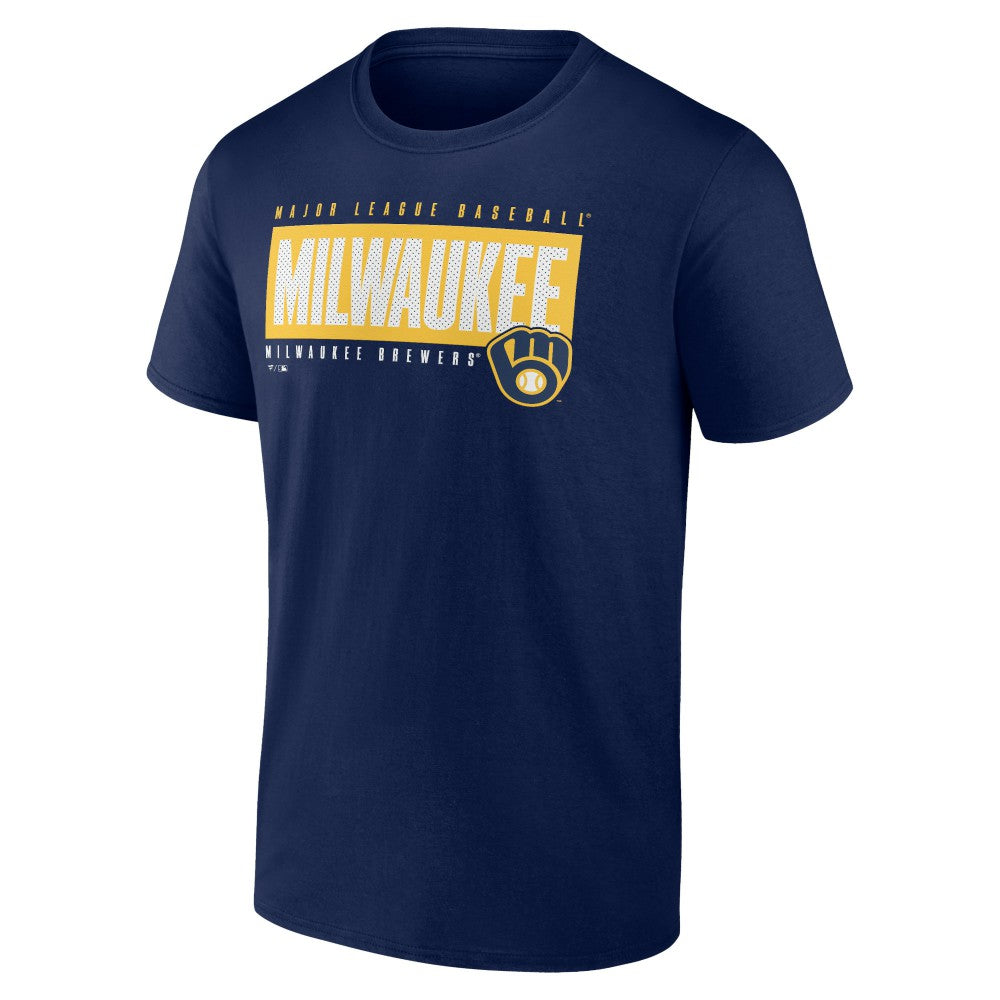 Milwaukee Brewers Blocked Out T-Shirt - Navy