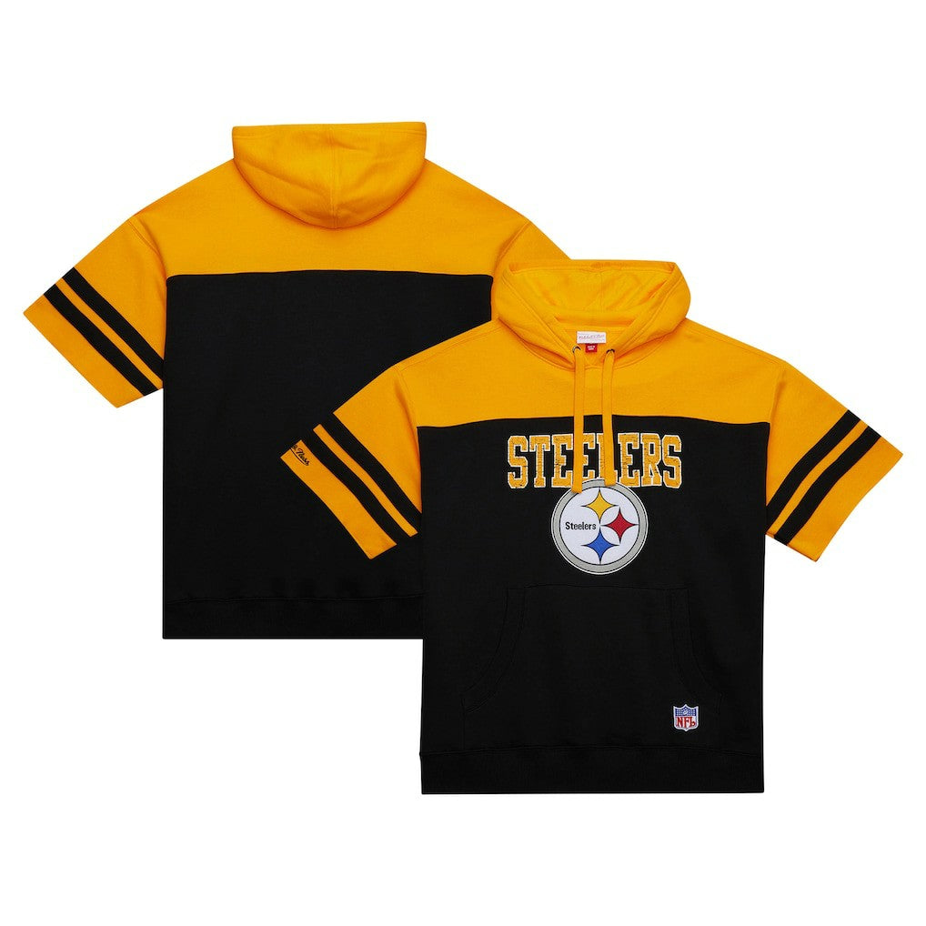 NFL Pittsburgh Steelers Off Field Vintage Logo Short Sleeve Pullover Hoodie