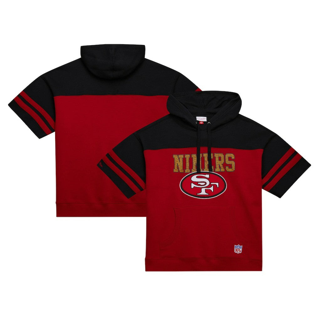 NFL San Francisco 49ers Off Field Vintage Logo Short Sleeve Pullover Hoodie