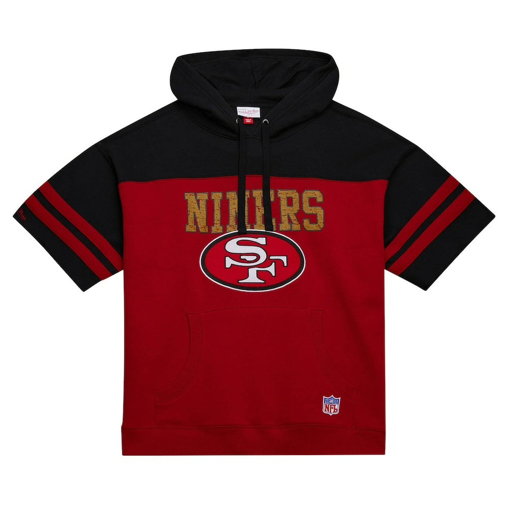 NFL San Francisco 49ers Off Field Vintage Logo Short Sleeve Pullover Hoodie