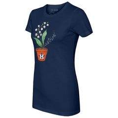 Houston Astros Tiny Turnip Women's Lilies and Ladybugs T-Shirt - Navy