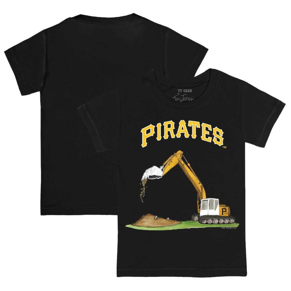 Pittsburgh Pirates Tiny Turnip Youth Excavator T-Shirt - Black