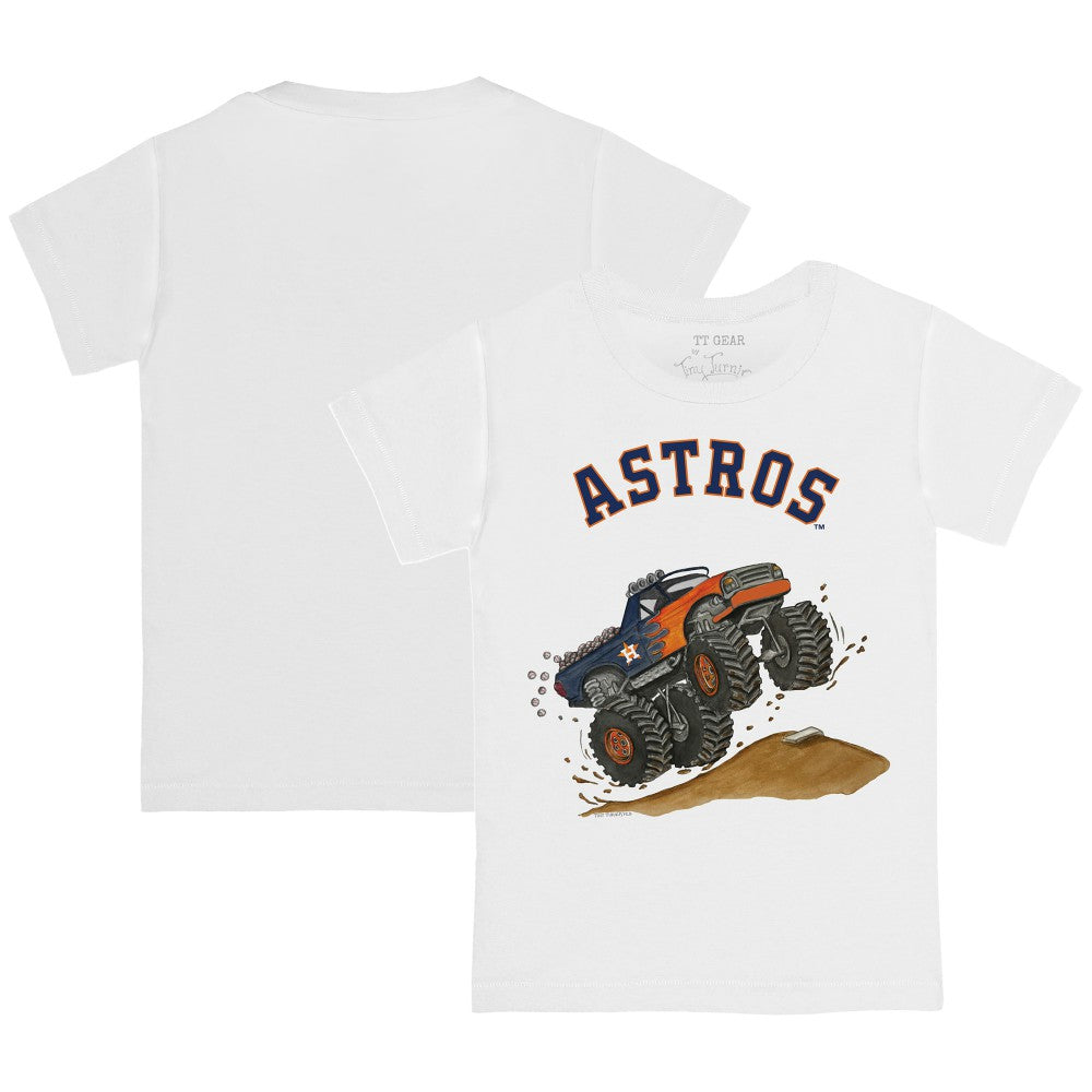 Houston Astros Tiny Turnip Youth Monster Truck T-Shirt - White