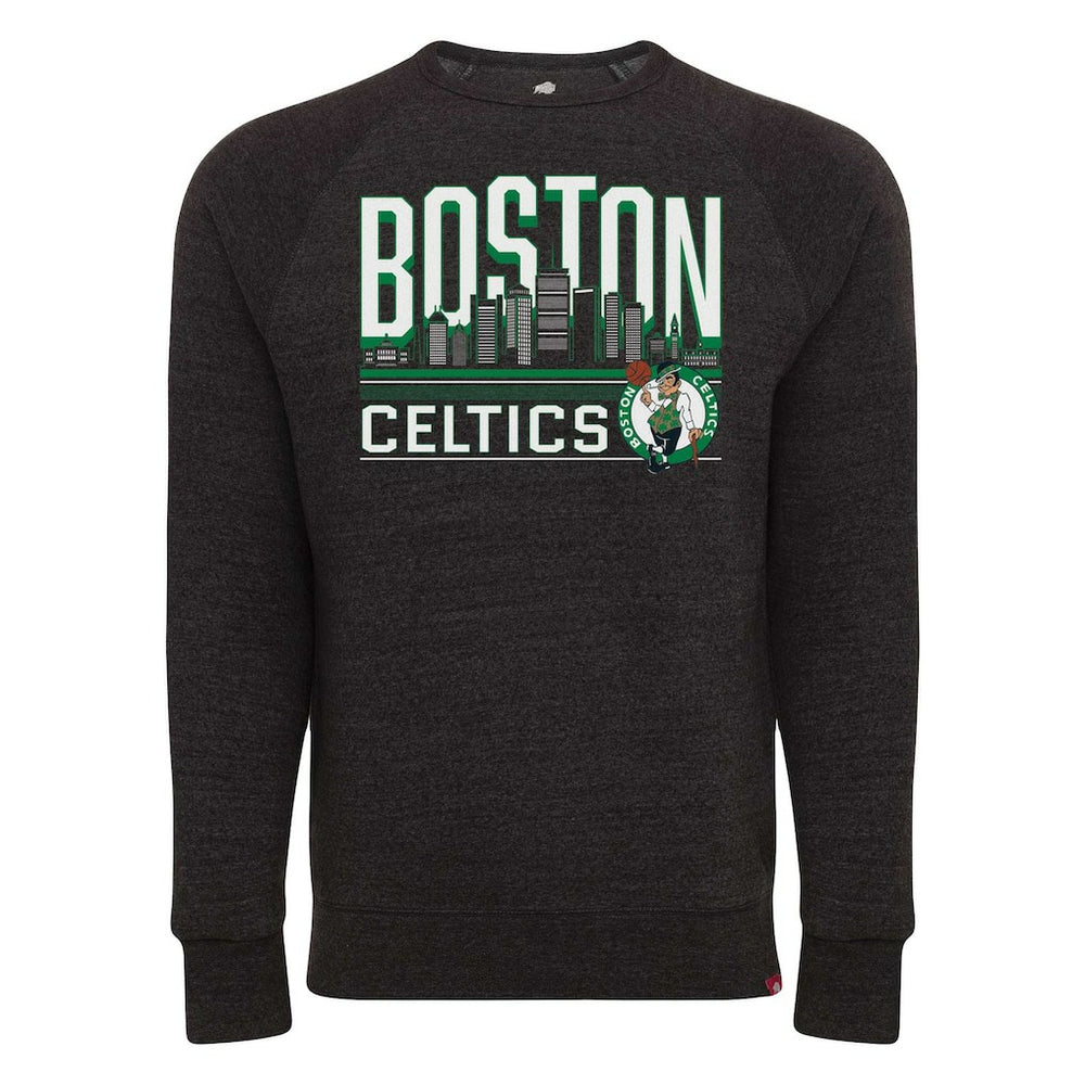 Boston Celtics Sportiqe Unisex Harmon Super Soft Tri-Blend Raglan Pullover Sweatshirt - Heather Black sale