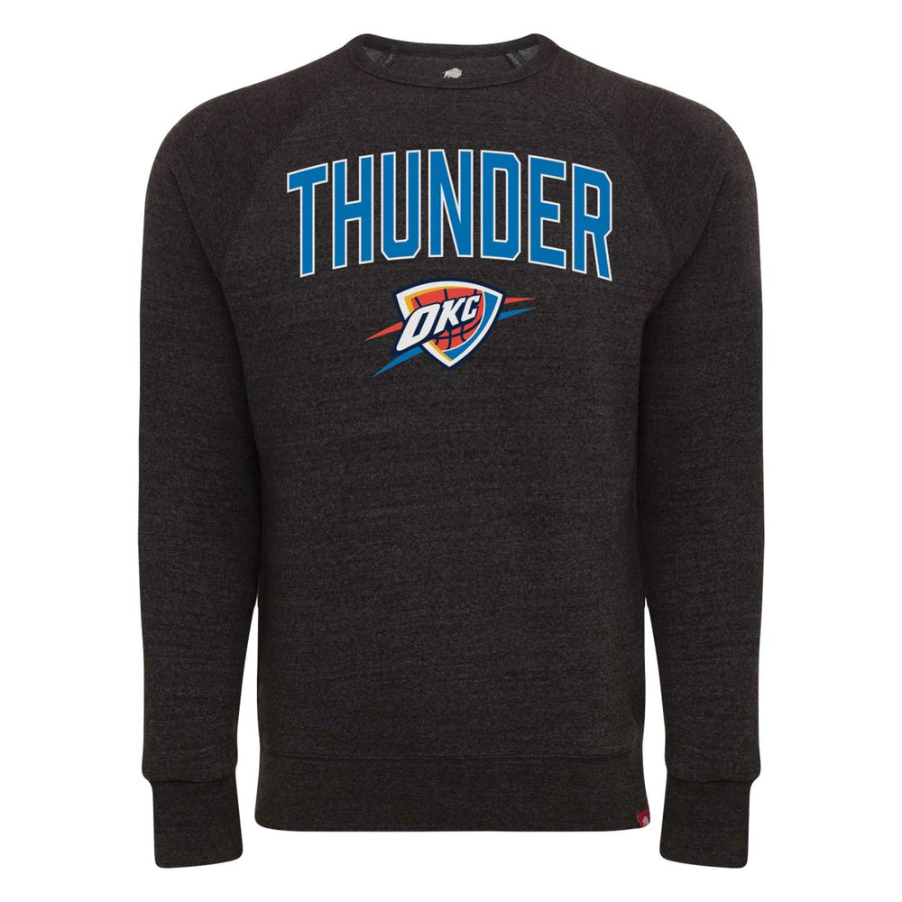 Oklahoma City Thunder Sportiqe Unisex Harmon Super Soft Tri-Blend Raglan Pullover Sweatshirt - Black discount