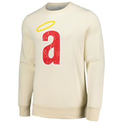 Los Angeles Angels Majestic Threads Fleece Pullover Sweatshirt - Oatmeal