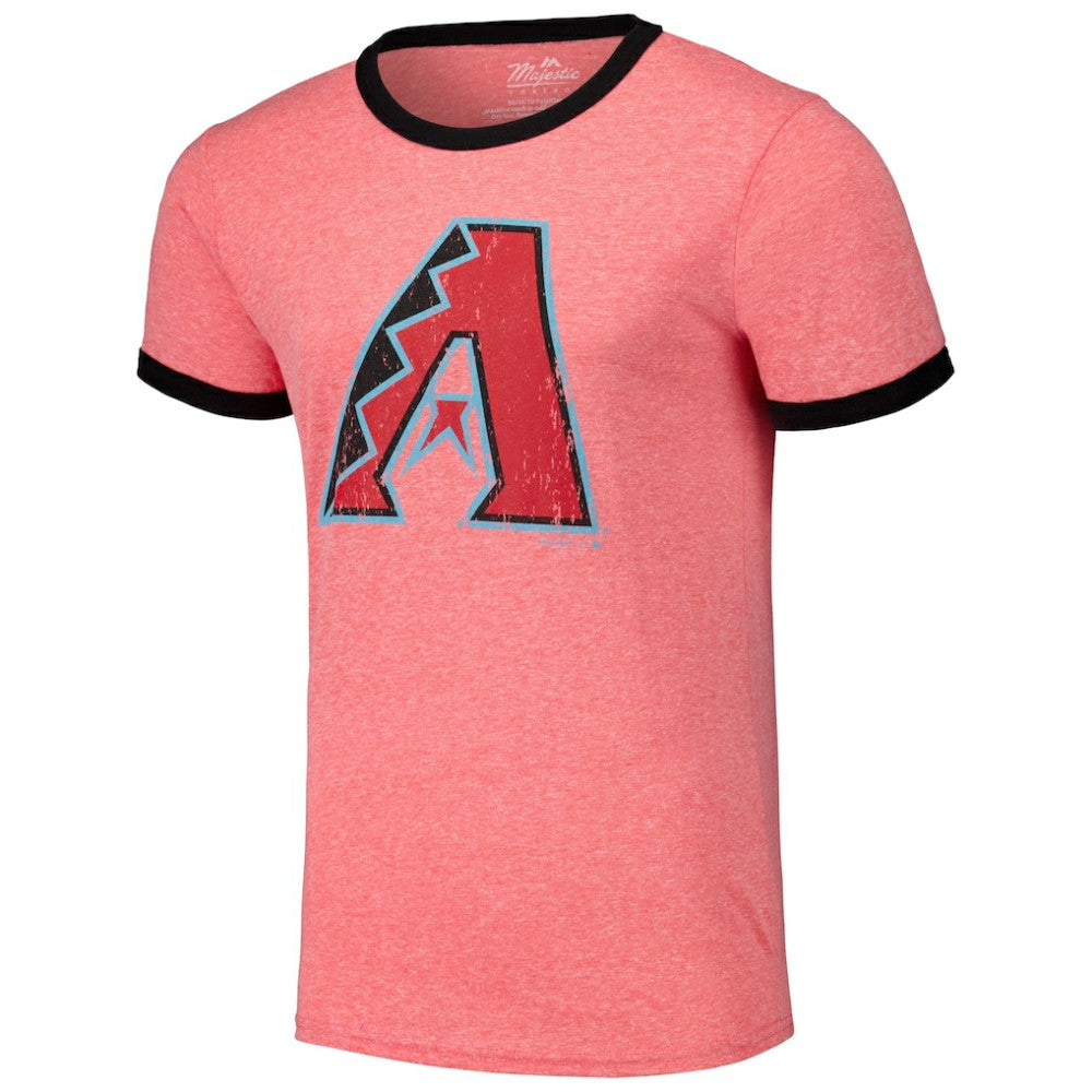 Arizona Diamondbacks Majestic Threads Ringer Tri-Blend T-Shirt - Red