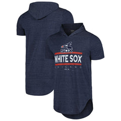 Chicago White Sox Majestic Threads Tri-Blend Hoodie T-Shirt - Navy
