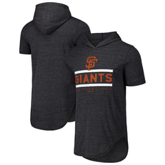 San Francisco Giants Majestic Threads Tri-Blend Hoodie T-Shirt - Black
