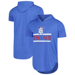 Minnesota Twins Majestic Threads Tri-Blend Hoodie T-Shirt - Royal
