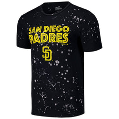 San Diego Padres Majestic Threads Splatter T-Shirt - Black/White