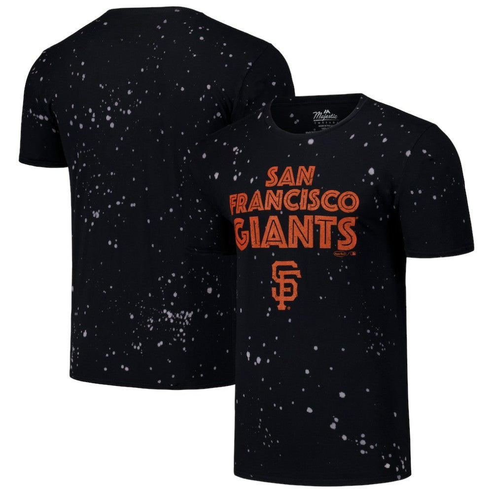 San Francisco Giants Majestic Threads Splatter T-Shirt - Black/White