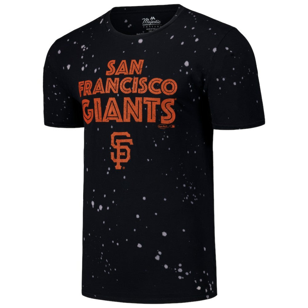 San Francisco Giants Majestic Threads Splatter T-Shirt - Black/White