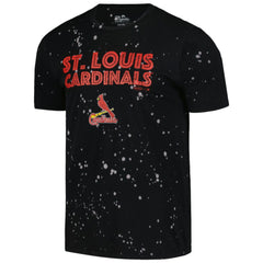 St. Louis Cardinals Majestic Threads Splatter T-Shirt - Black/White