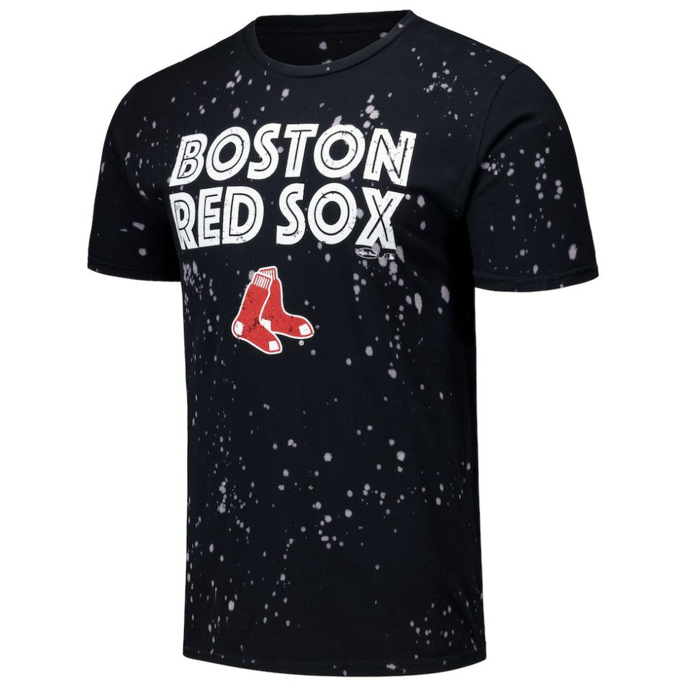 Boston Red Sox Majestic Threads Splatter T-Shirt - Black/White