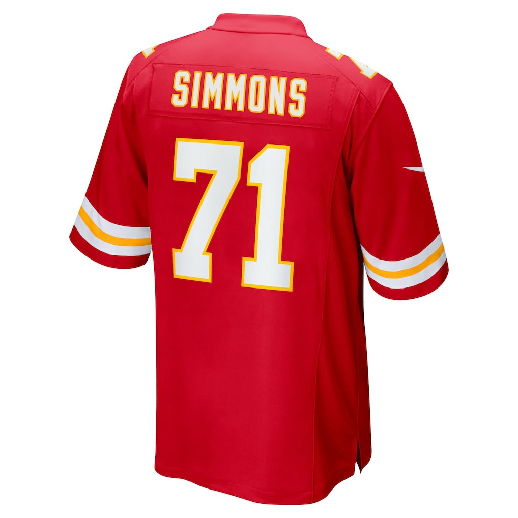 NFL Kansas City Chiefs Josh Simmons  2025 NFL Draft First Round Pick Game Jersey