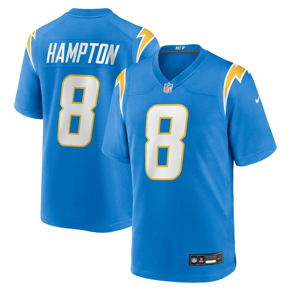 NFL Los Angeles Chargers Omarion Hampton  2025 NFL Draft First Round Pick Game Jersey