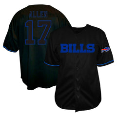NFL Buffalo Bills Josh Allen  Big & Tall Baseball Button-Up Shirt