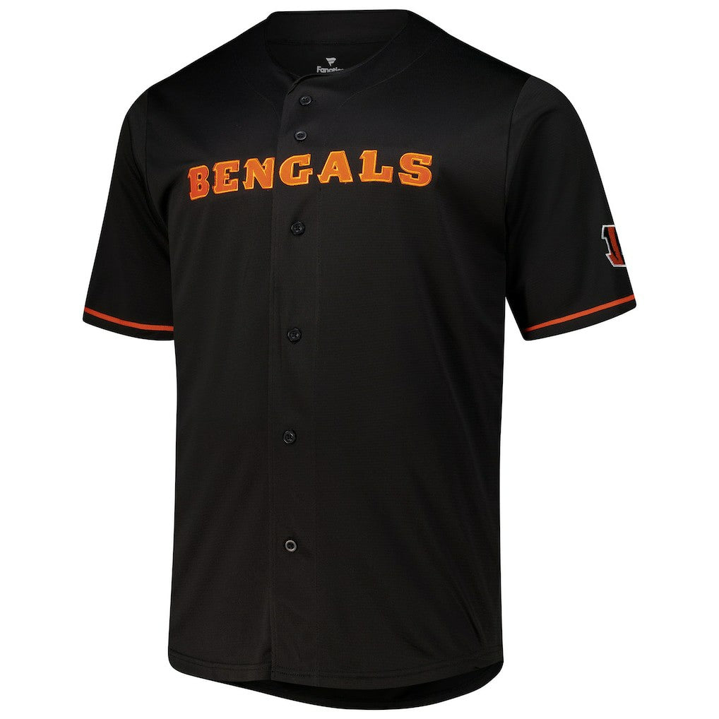 NFL Cincinnati Bengals Joe Burrow  Big & Tall Baseball Button-Up Shirt