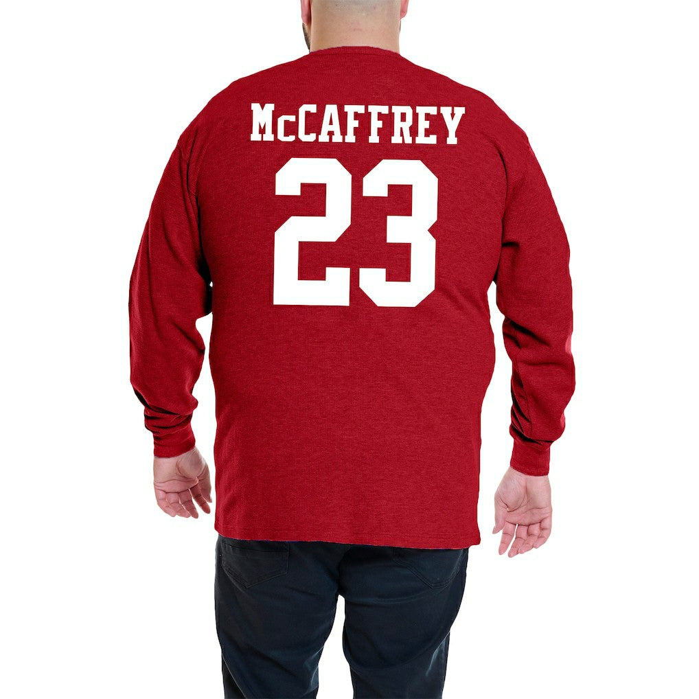 NFL San Francisco 49ers Christian McCaffrey  Big & Tall Thermal Waffle Long Sleeve T-Shirt