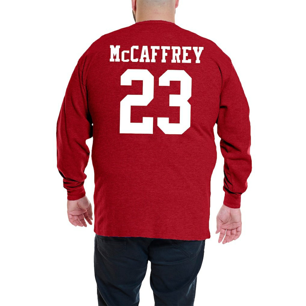 NFL San Francisco 49ers Christian McCaffrey  Big & Tall Thermal Waffle Long Sleeve T-Shirt
