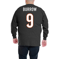 NFL Cincinnati Bengals Joe Burrow  Big & Tall Thermal Waffle Long Sleeve T-Shirt